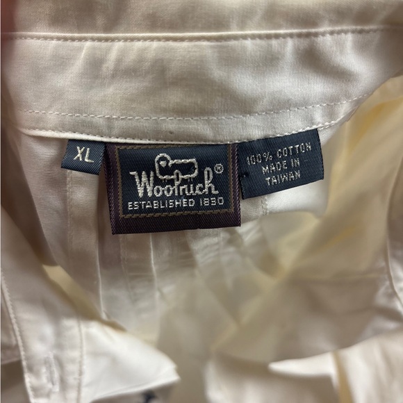 WOOLRICH Women’s Vintage White Button Up Blouse w/ embroidery size: XL - Picture 5 of 7
